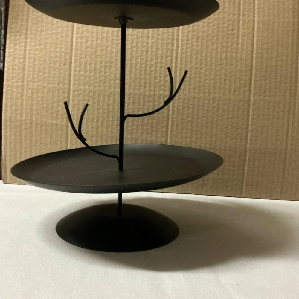 Halloween Crooked Style Tree Deer Antlers Two-Tier Metal Stand - Picture 5 of 13